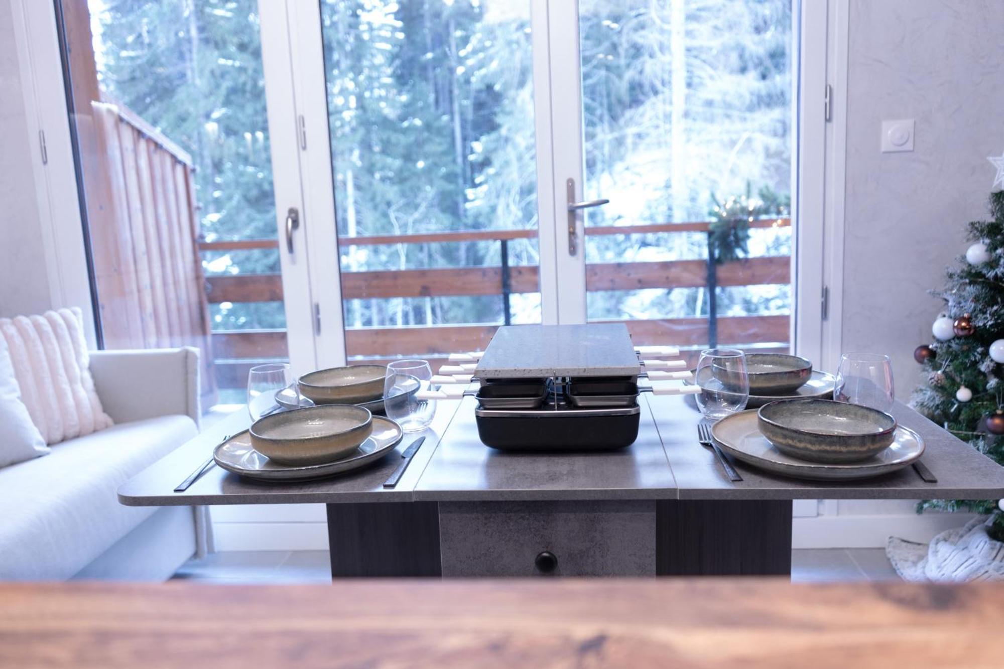 Studio Cabine Au Loup Blanc Avec Vue Mont Blanc Saint-Gervais-les-Bains Ngoại thất bức ảnh
