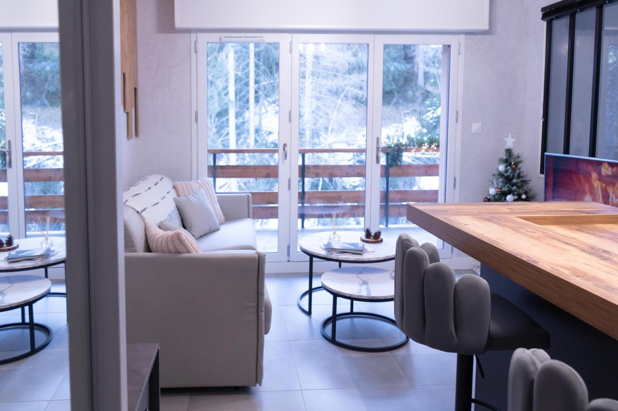 Studio Cabine Au Loup Blanc Avec Vue Mont Blanc Saint-Gervais-les-Bains Ngoại thất bức ảnh