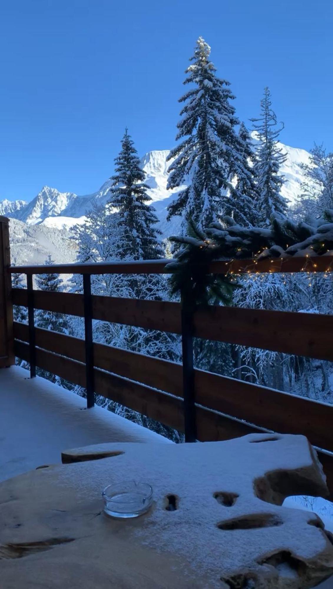 Studio Cabine Au Loup Blanc Avec Vue Mont Blanc Saint-Gervais-les-Bains Ngoại thất bức ảnh