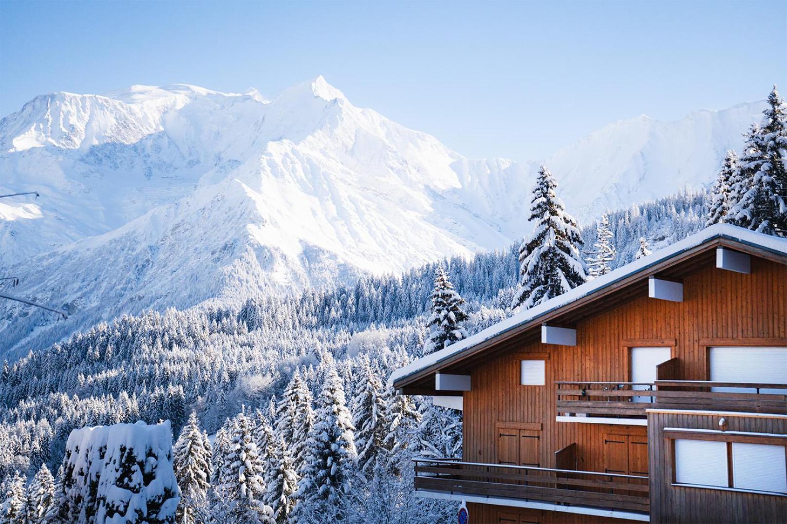Studio Cabine Au Loup Blanc Avec Vue Mont Blanc Saint-Gervais-les-Bains Ngoại thất bức ảnh